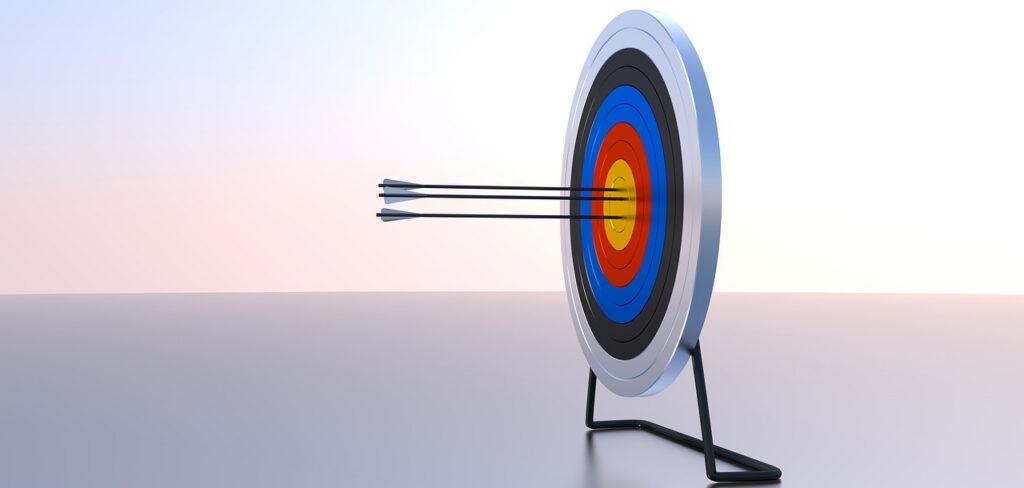 Arrows hitting the target