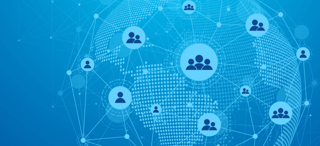global network illustration of people being connected