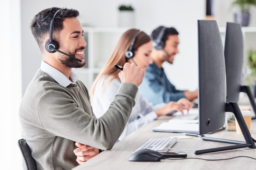 Finance leader reviewing a contact center technology investment business case