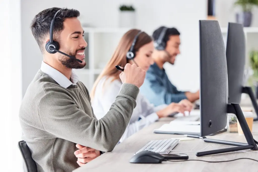 Finance leader reviewing a contact center technology investment business case