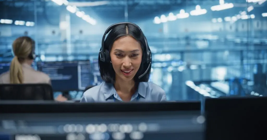 Contact center analytics dashboard showing IVR call routing and conversation data patterns