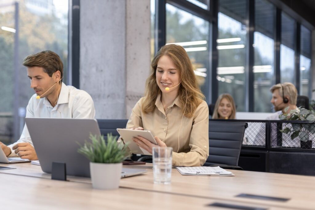 Contact center analyst configuring a speech analytics program dashboard during initial platform rollout