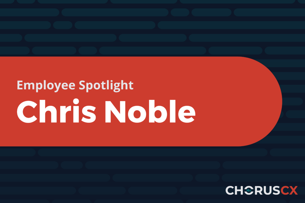 Chris Noble, ChorusCX Chief Revenue Officer, in a professional