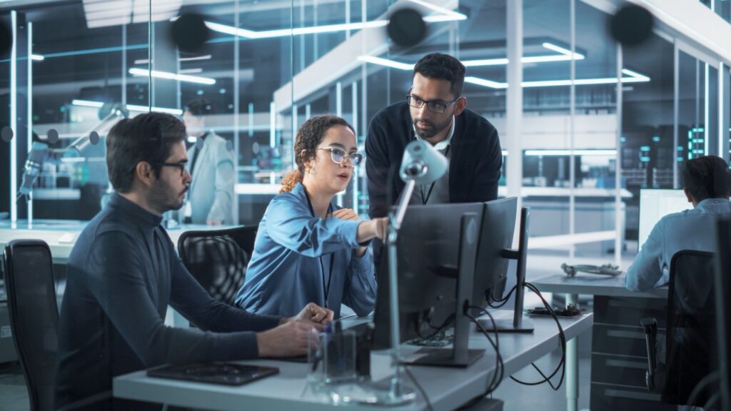 IT leader evaluating contact center technology vendors and platforms on a laptop dashboard