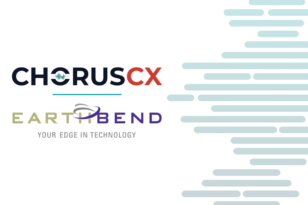 ChorusCX and EarthBend partnership announcement for AI-powered conversation analytics